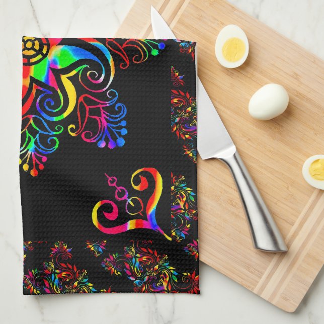 3 Olive Martini Tea Towel (Quarter Fold)