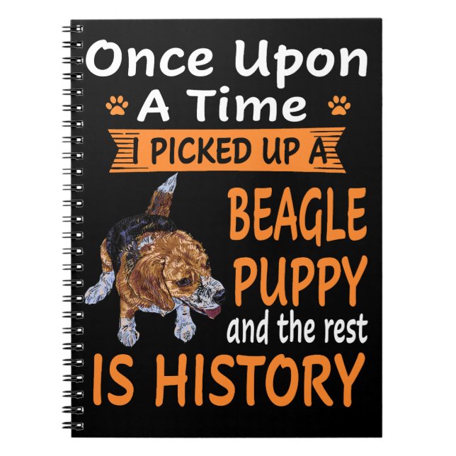 3 One Upon A Time  Beagle Puppy Notebook (Front)