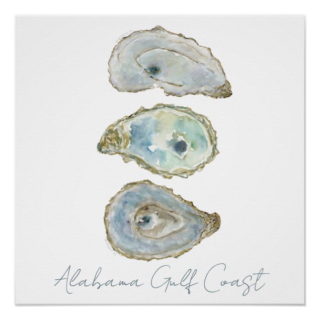 3 Oysters- Vertical Design Poster (Front)