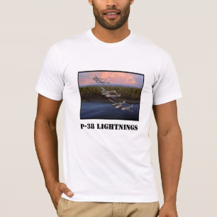 3 P-38 Lightnings Flying in Formation T-Shirt