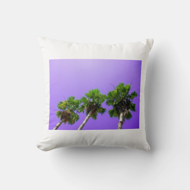 ~3 Palms~ THROW PILLOW, CUSTOMIZE IT! Cushion (Front)