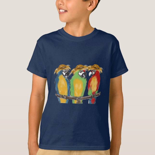 3 Parrots T-Shirt (Front)
