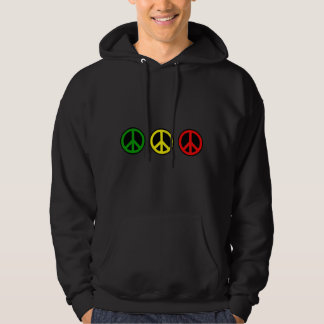 3 PEACE SIGNS REGGAE HOODIE