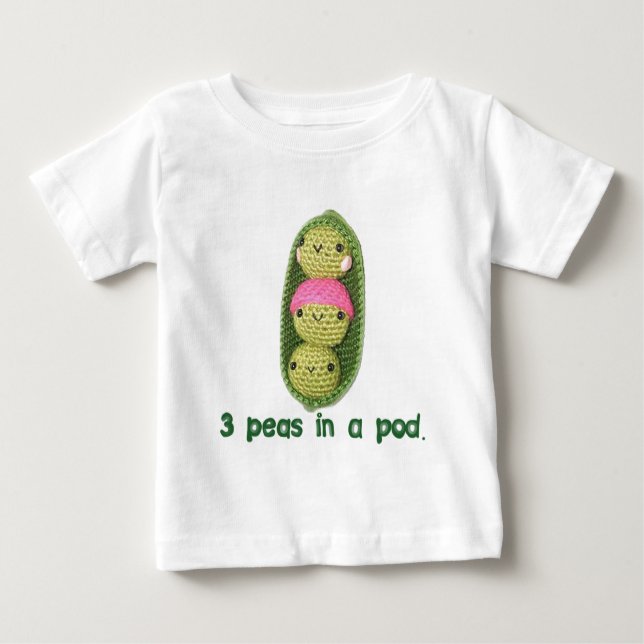 3 Peas in a Pod Baby T-Shirt (Front)