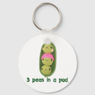 3 Peas in a Pod Key Ring