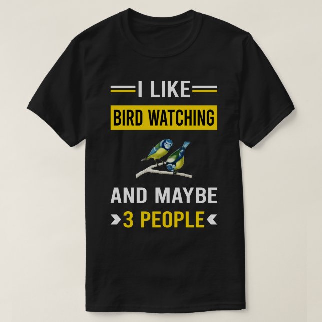 3 People Bird Watching Birds Birdwatching Birdwatc T-Shirt (Design Front)