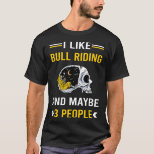 3 People Bull Riding Rider Rodeo T-Shirt