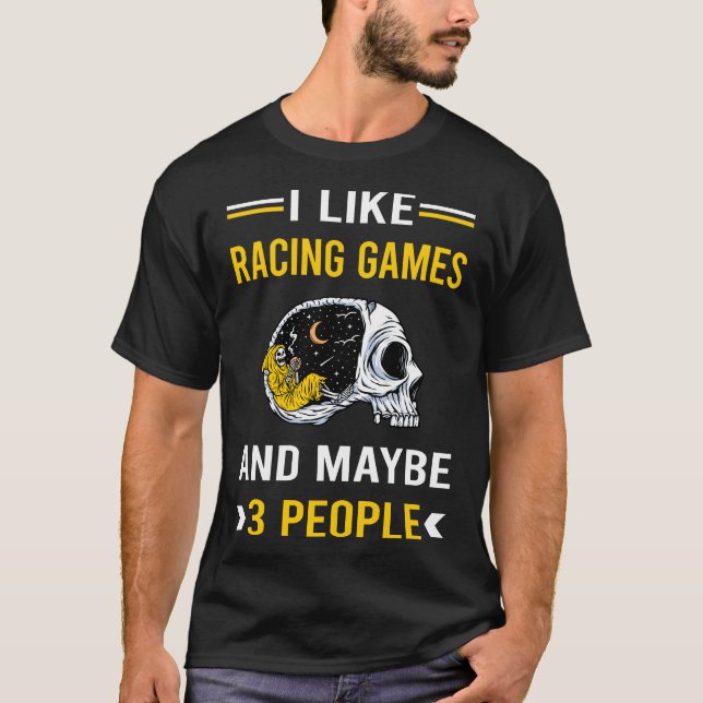 3 People Racing Game Games T-Shirt (Front)