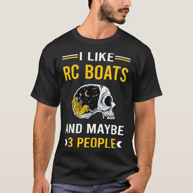 3 People Rc Boat Boats T-Shirt (Front)