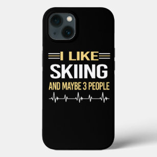 3 People Skiing Ski Skier Skiing Lover iPhone 13 Case