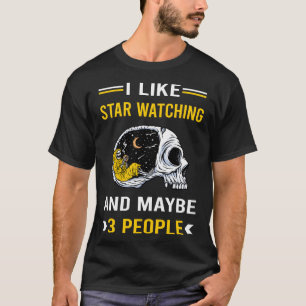3 People Star Watching Stargazing Astronomy T-Shirt
