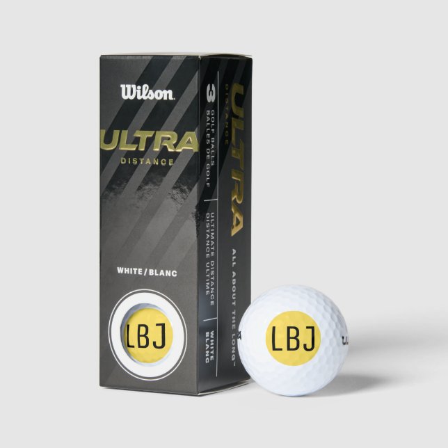 3 Personalised Golf Balls Your Text or Initials (Packaging)