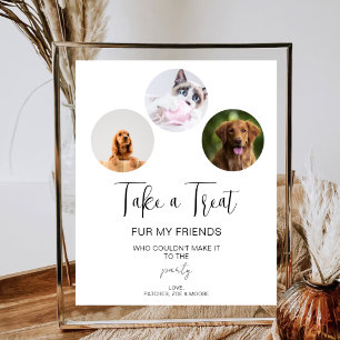 3 Pet Wedding Party Favour Modern Wedding Dog Trea Poster