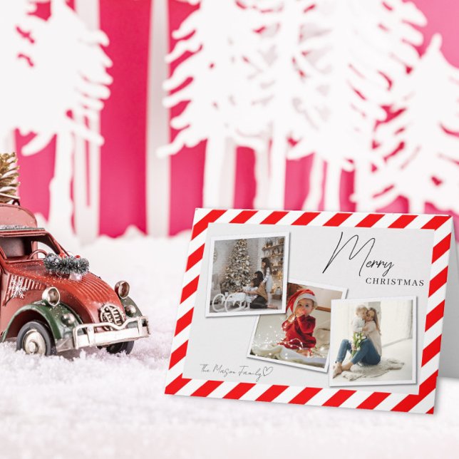 3 Photo Airmail Style Christmas Card (Creator Uploaded)