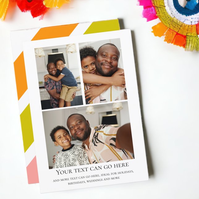 3 Photo and colourful stripped back template (3 Photo and colorful stripped back template flat card from Ricaso)
