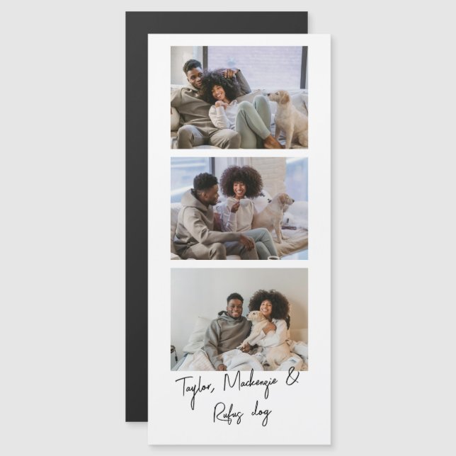 3 Photo and Handwritten Text Style Personalised (Front/Back)