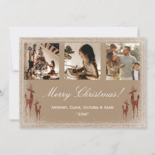 3 photo Christmas Xmas Holiday Collage Card