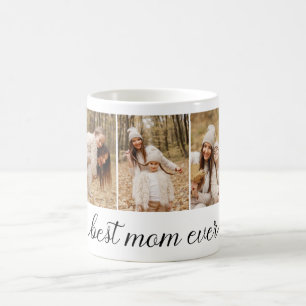 3 Photo Collage Best Ever Mum Coffee Mug