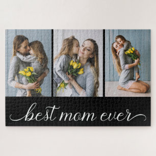 3 Photo Collage Best Mum Ever  Jigsaw Puzzle