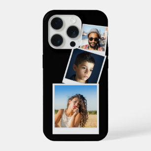 3 Photo Collage Black iPhone 15 Pro Case