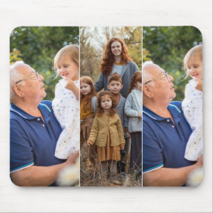 3 Photo Collage custom  Mouse Pad