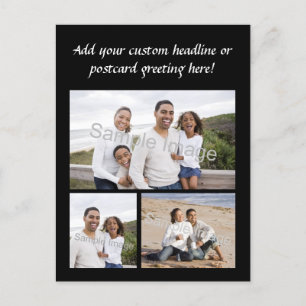 3-Photo Collage Custom Postcard