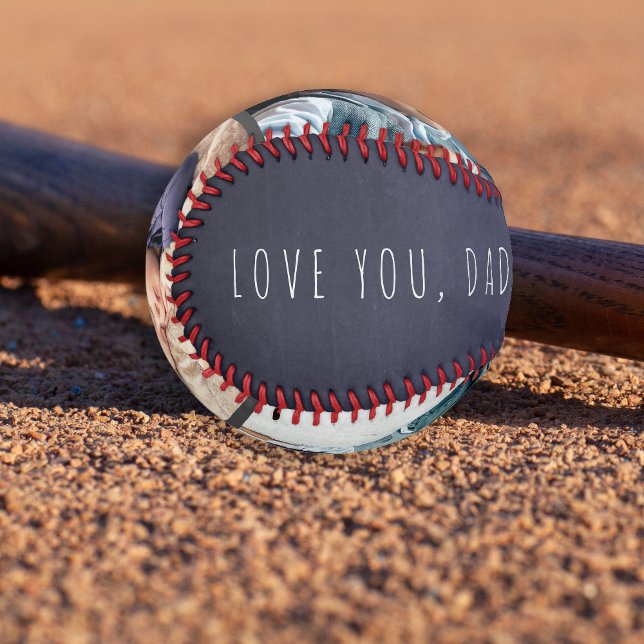 3 photo collage Father's Day Love you Daddy navy Baseball (Creator Uploaded)