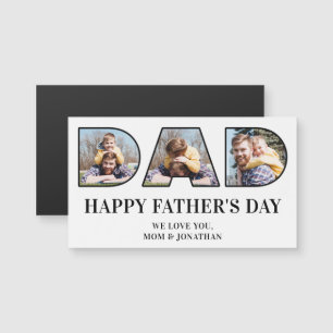 3 Photo Collage Happy Father's Day Magnetic Card