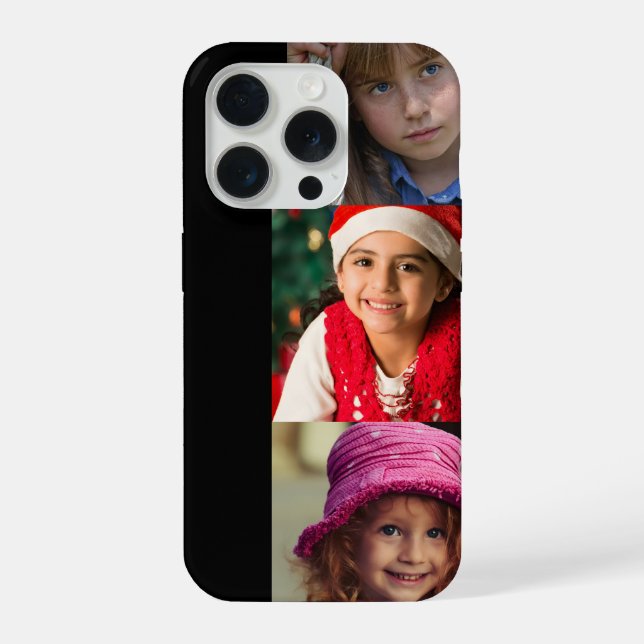 3 Photo Collage Modern custom Iphone case (Back)