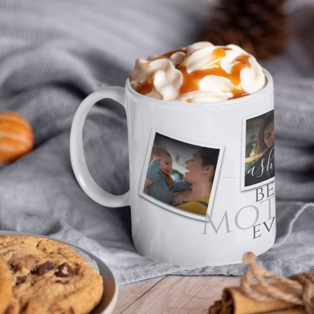 3 Photo Collage Mum Family Memorable Mother's Day Coffee Mug (Creator Uploaded)