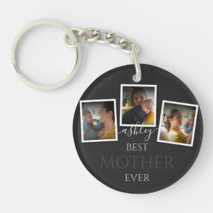 3 Photo Collage Mum Family Memorable Mother's Day Key Ring