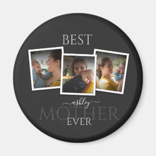 3 Photo Collage Mum Family Memorable Mother's Day Magnet