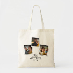 3 Photo Collage Mum Family Memorable Mother's Day Tote Bag