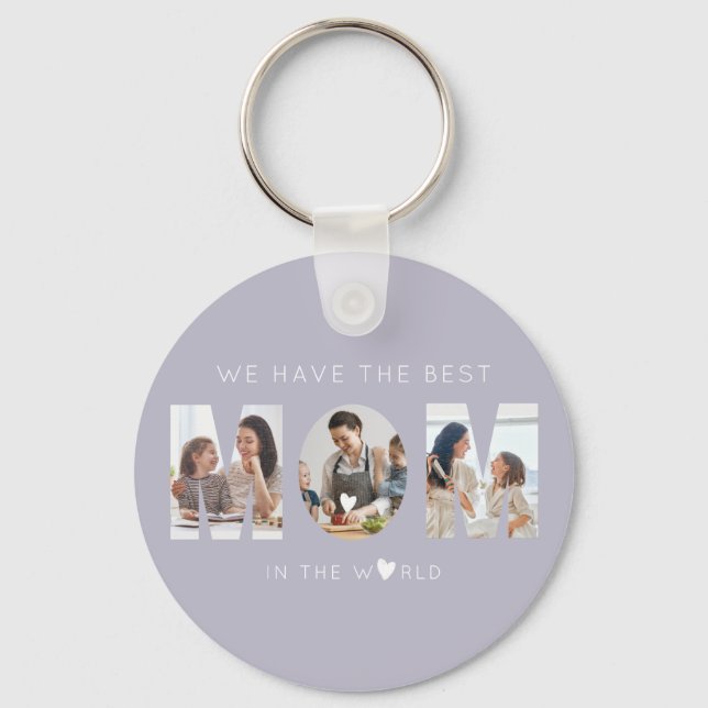 3 photo collage mum key ring (Back)