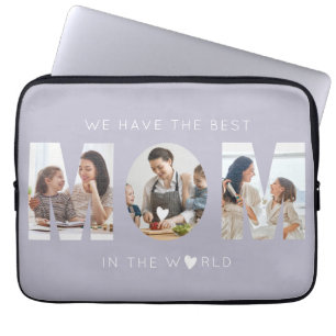 3 photo collage mum laptop sleeve