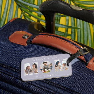3 photo collage mum luggage tag
