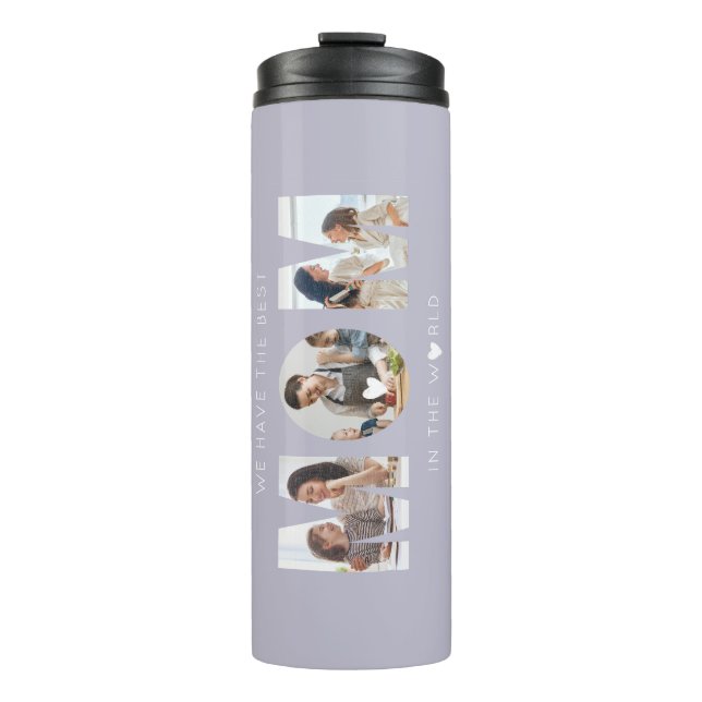 3 photo collage mum thermal tumbler (Front)