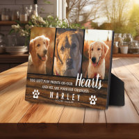3 Photo Collage Rustic Pet Loss Memorial