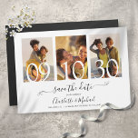 3 Photo Collage Signature Script Wedding Save The  Magnetic Invitation<br><div class="desc">This elegant chic save-the-date magnetic card features your 3 special photos and typography with signature script names. Designed by Thisisnotme©</div>