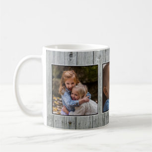 3 Photo Collage Wood Coffee Mug