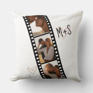 3 Photo Couples Filmstrip Boyfriend Girlfriend  Cushion