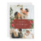 3 Photo Custom Message Red Botanical Christmas