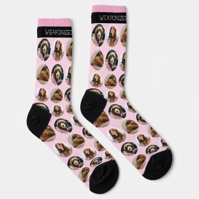 3 Photo Dachshund Crew Socks (Right)