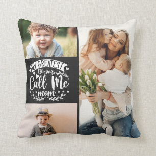 3 photo family collage mum keepsake mothers day cushion