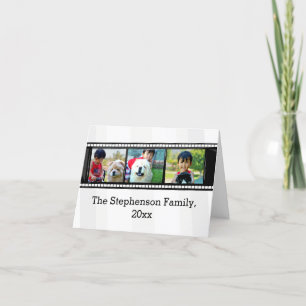 3-Photo film strip personalised photo Card