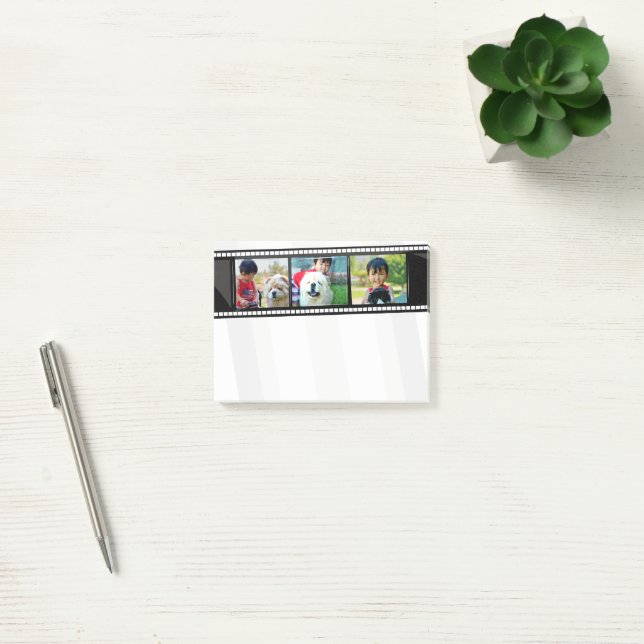 3-Photo film strip personalised photo sticky notes (Office)