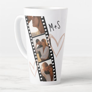 3 Photo Friends Couple BFF Trendy Film Minimalist Latte Mug