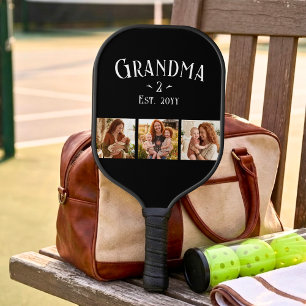 3 Photo Grandma Est Year Custom Name Number Grands Pickleball Paddle