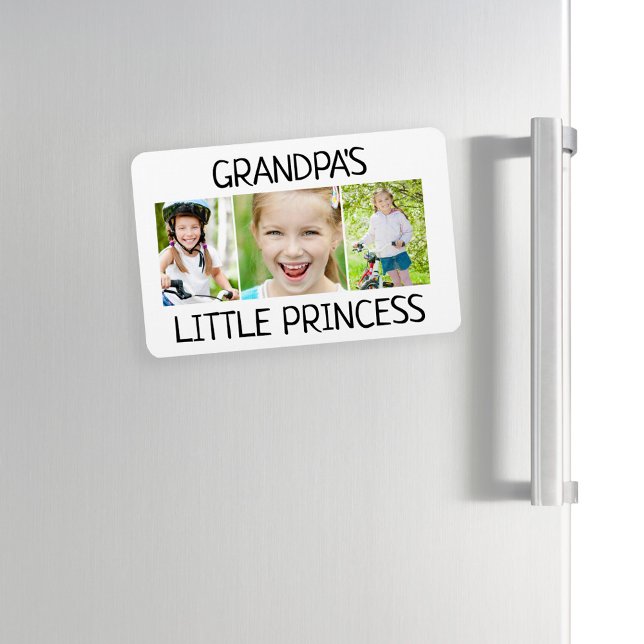 3 Photo Grandpa's Little Princess Grandchild  Magnet (Creator Uploaded)