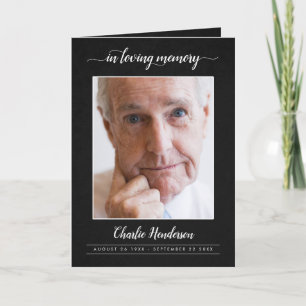 3-Photo In Loving Memory Funeral Program With Bio